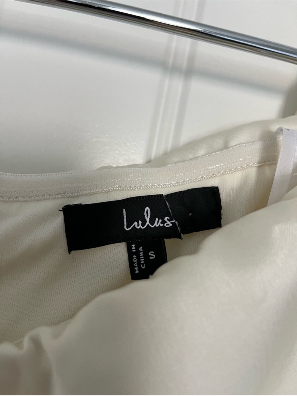 Lulu's Ivory Off-the-Shoulder Short Wedding Dress - Picture 8 of 11